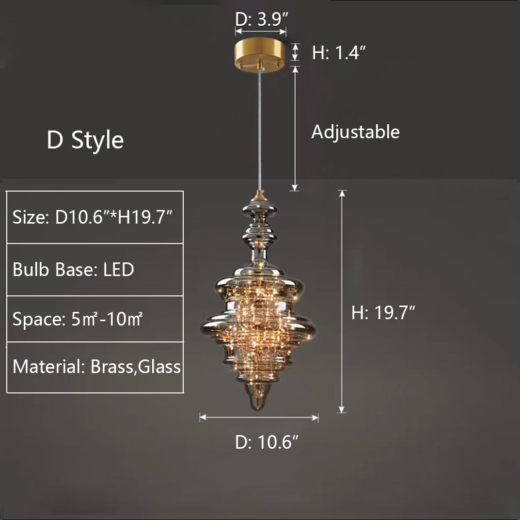 Moderne Grijze Glas Sterrenhemel Hanglamp