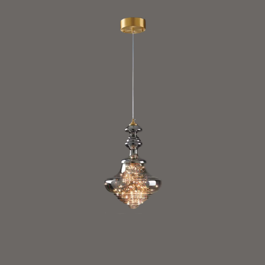 Moderne Grijze Glas Sterrenhemel Hanglamp