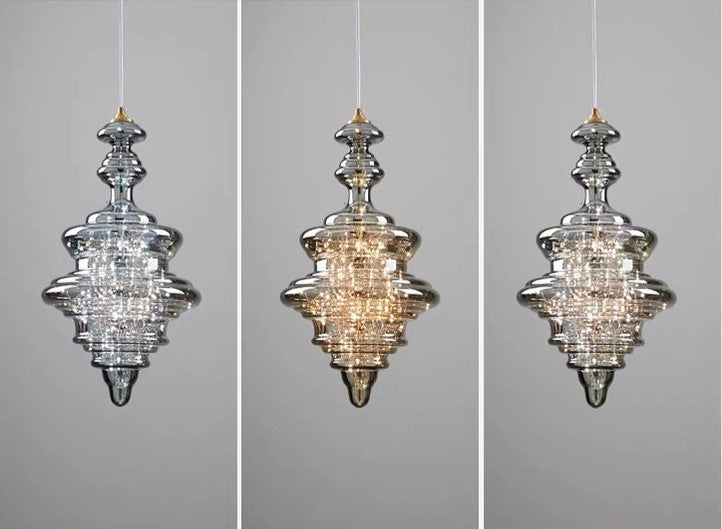 Moderne Grijze Glas Sterrenhemel Hanglamp