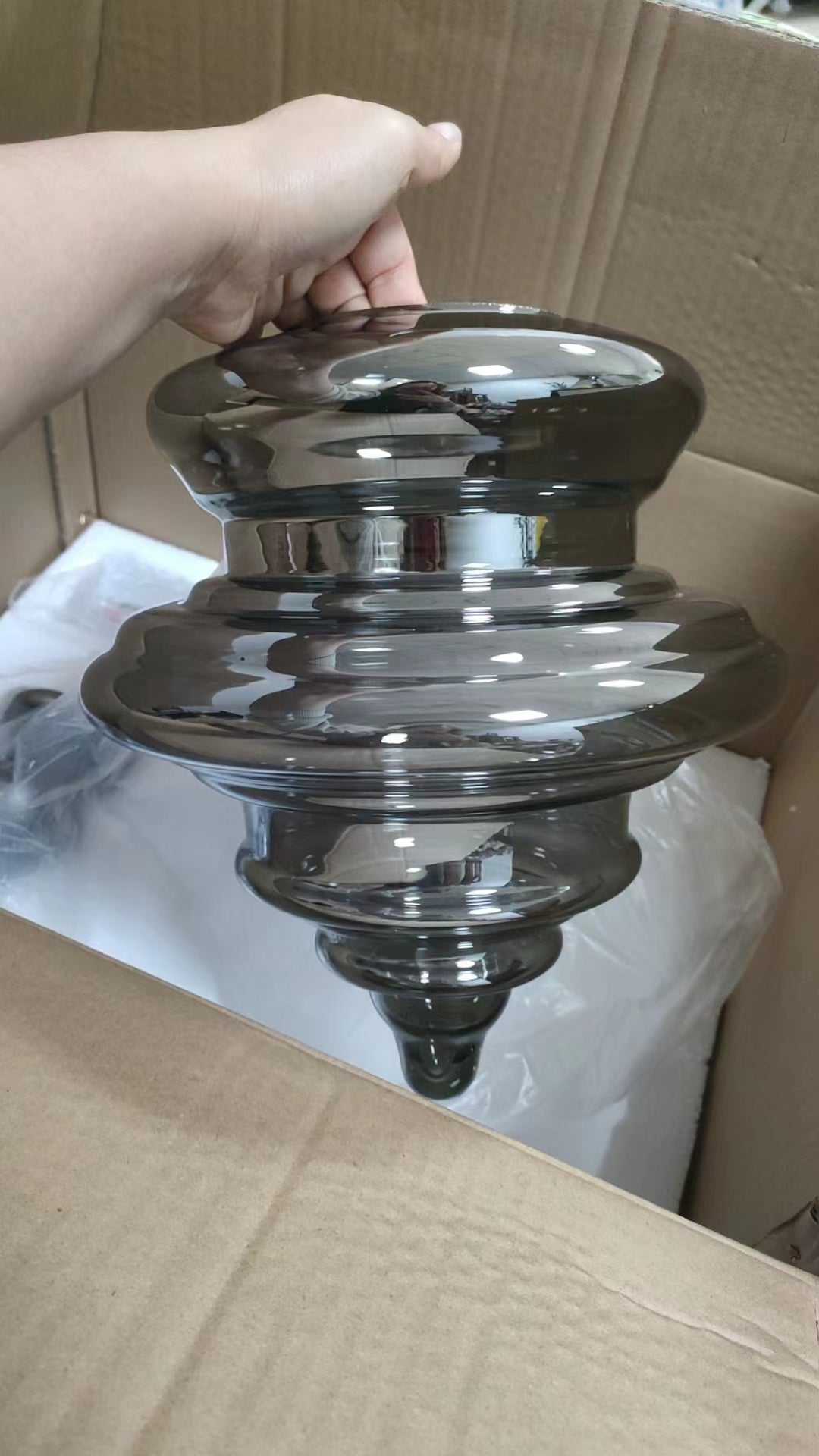 Moderne Grijze Glas Sterrenhemel Hanglamp