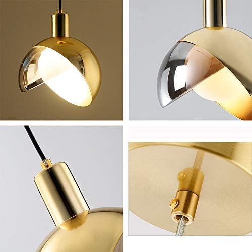 Moderne gouden glazen hanglamp