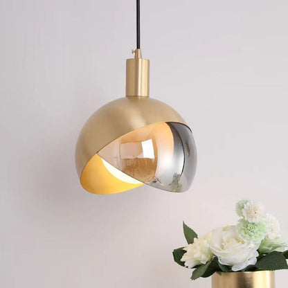 Moderne gouden glazen hanglamp